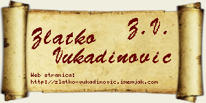 Zlatko Vukadinović vizit kartica